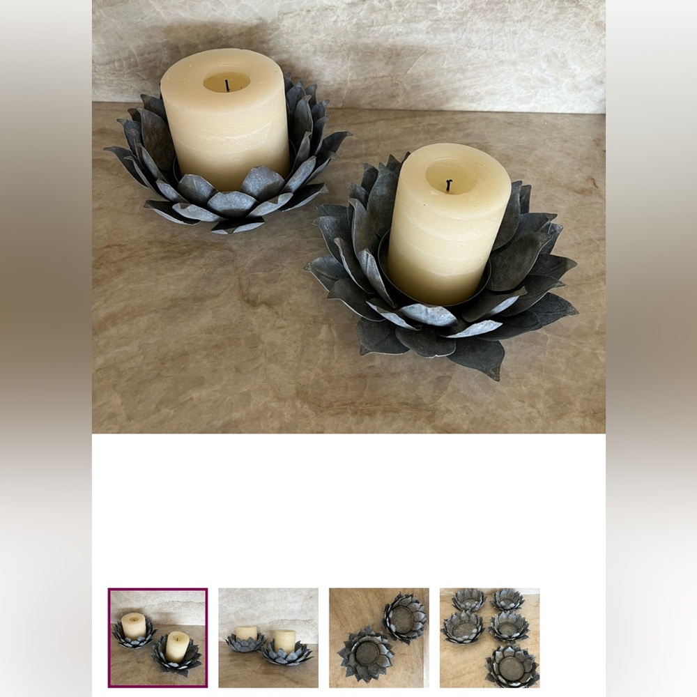 Special listing for Dakota - (1) large (2) small candle holders.